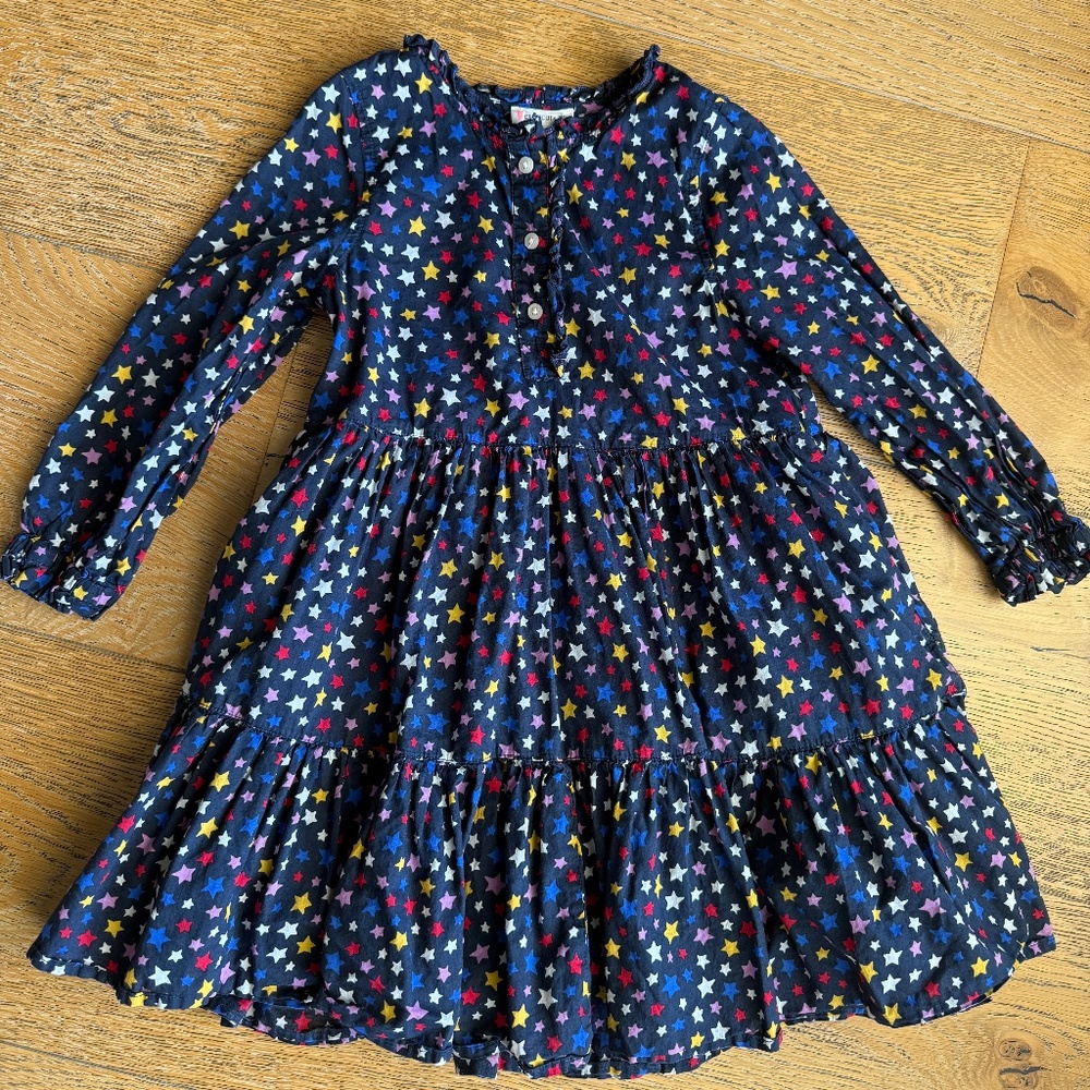J. Crew Blue Star Dress - Girls Size 6